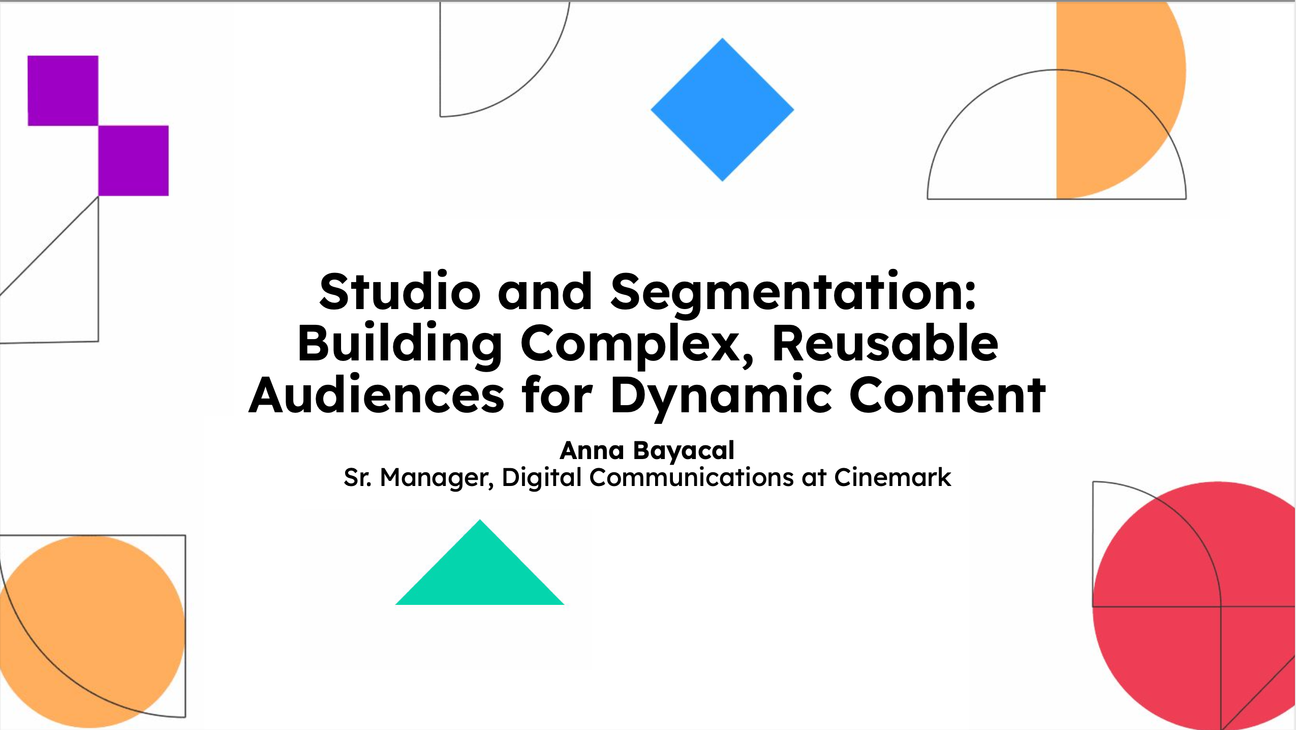 Studio and Segmentation: Building Complex, Reusable Audiences for Dynamic Content